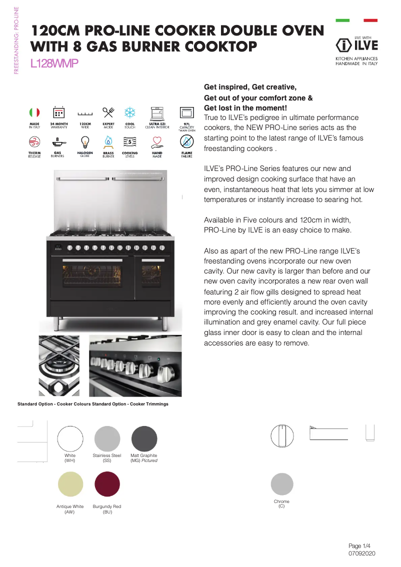 Image de la première page du manuel de l'appareil L128WMPMG