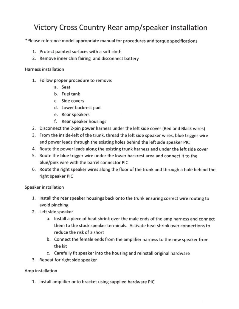 Image de la première page du manuel de l'appareil Klock Werks RVICXCT10