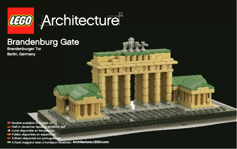 Page 1 of the manual User Manual Lego Brandenburg Gate