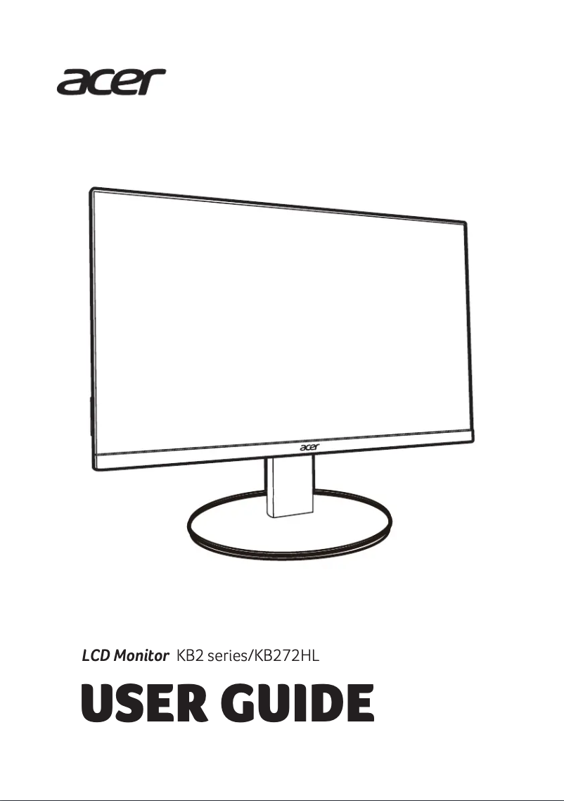 Page n°1 - Manuel utilisateur Acer KB272HLH