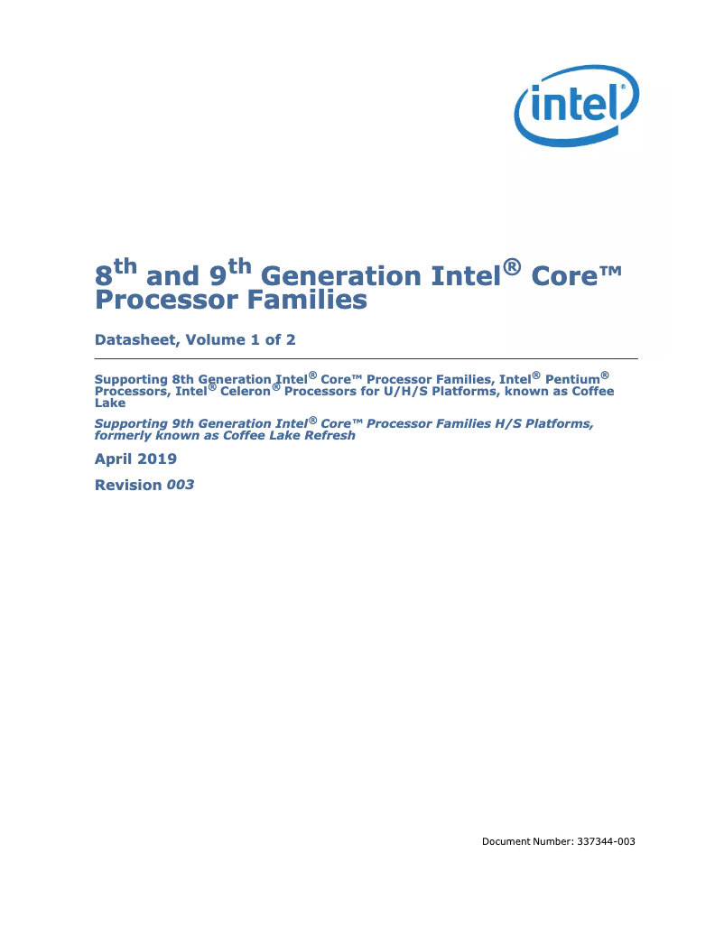 Page 1 of the manual User Manual Intel Core i7-9700K