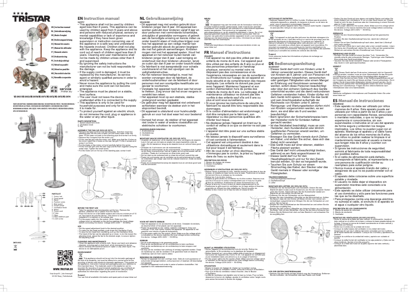 Page 1 de la notice Manuel utilisateur TriStar VE-5970