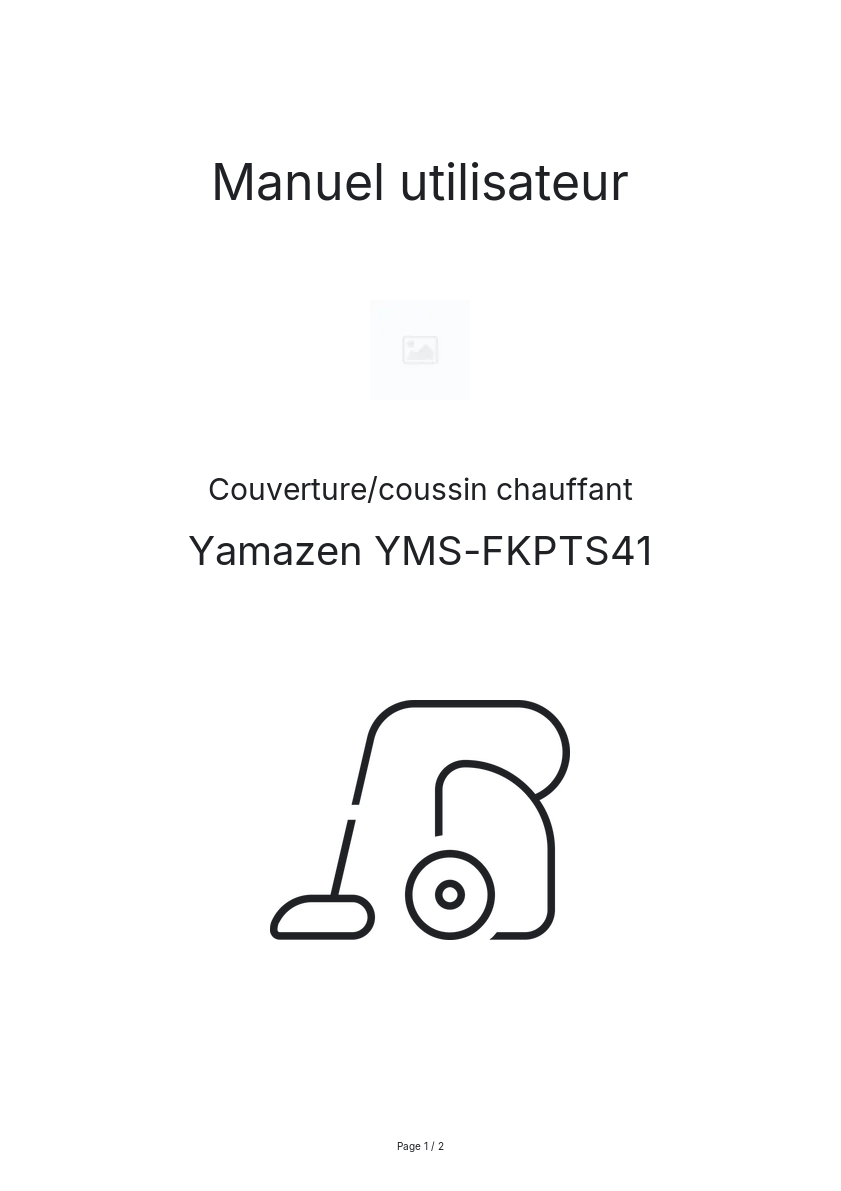Image de la première page du manuel de l'appareil YMS-FKPTS41