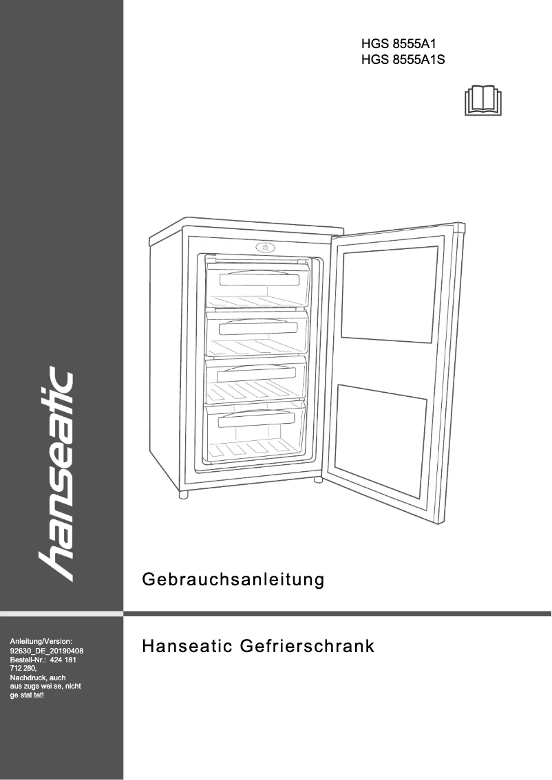 Página 1 del manual Manual de usuario Hanseatic HGS 8555A1