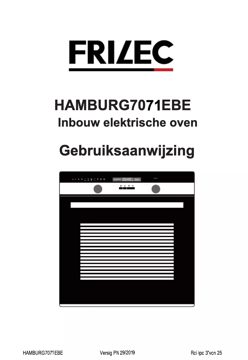 Image de la première page du manuel de l'appareil HAMBURG7071EBE