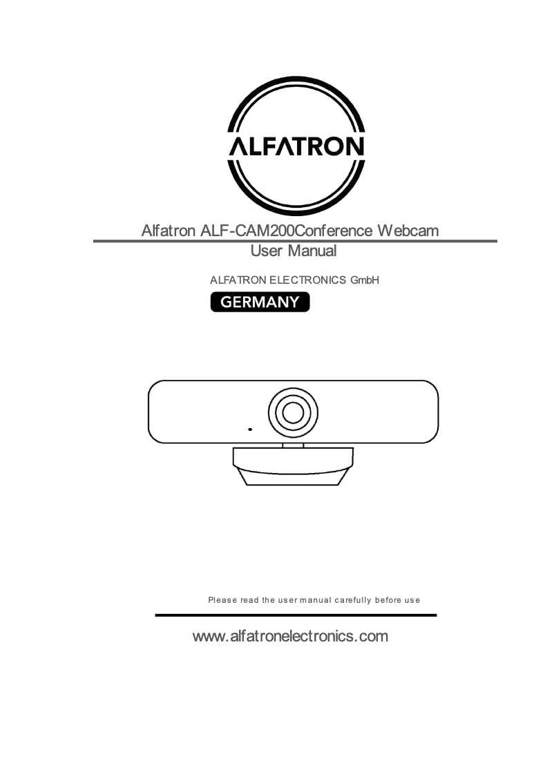 Image de la première page du manuel de l'appareil ALF-CAM200