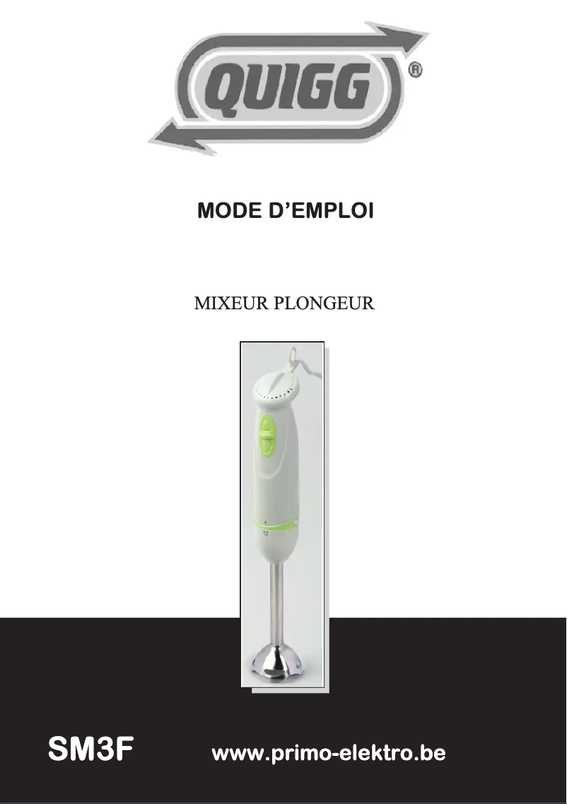 Image de la première page du manuel de l'appareil SM3