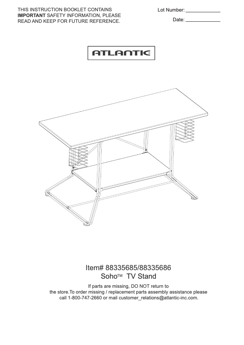 Image de la première page du manuel de l'appareil Soho