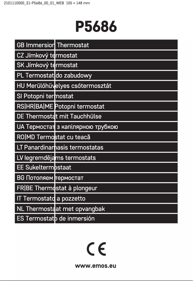 Image de la première page du manuel de l'appareil P5686