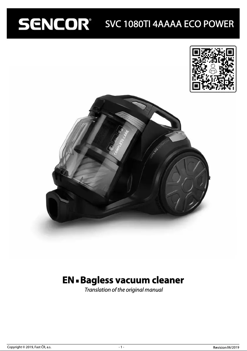 Image de la première page du manuel de l'appareil SVC 1080TI