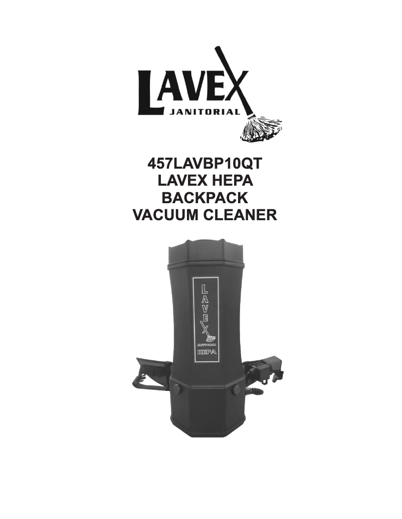 Page 1 de la notice Manuel utilisateur Lavex Janitorial 457LAVBP10QT