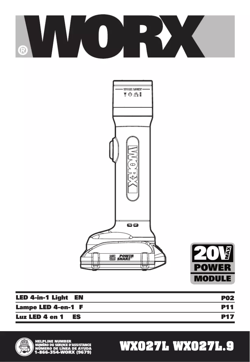 Page n°1 - Manuel utilisateur Worx WX027L.9