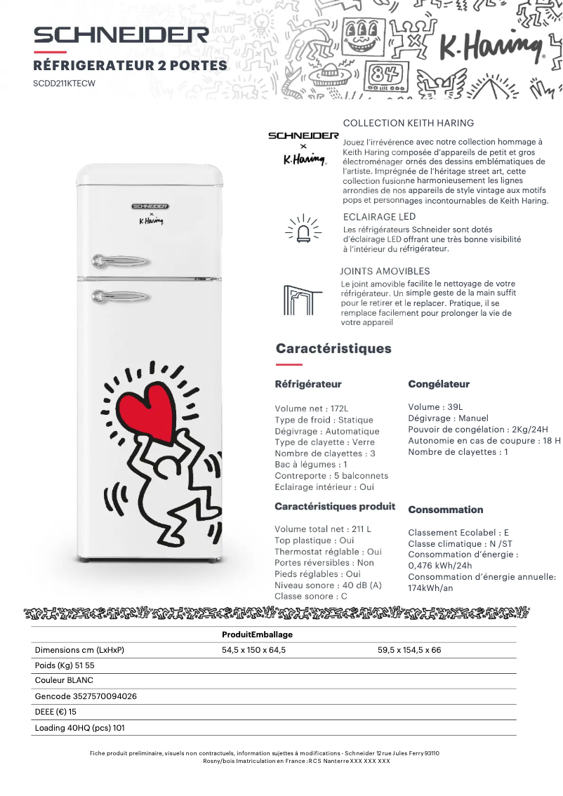 Page n°1 - Fiche technique Schneider SCDD211KTECW