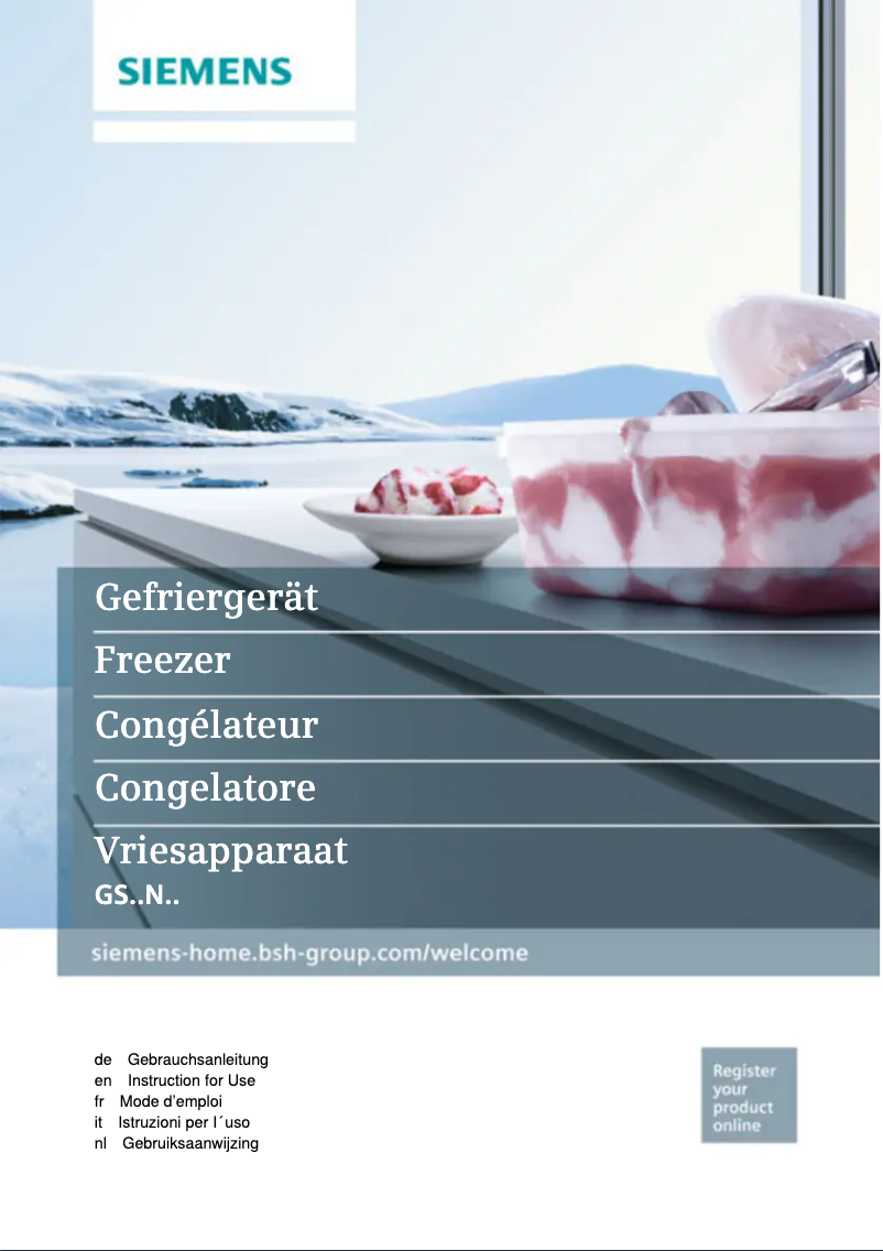 Page 1 de la notice Manuel utilisateur Siemens GS51NAW45