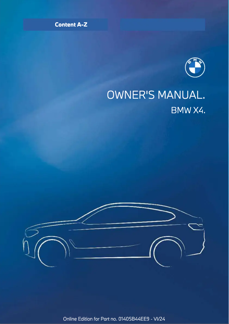 Page 1 de la notice Manuel utilisateur BMW X4 (2025)
