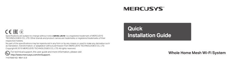 Page n°1 - Guide d'installation Mercusys HALO S12