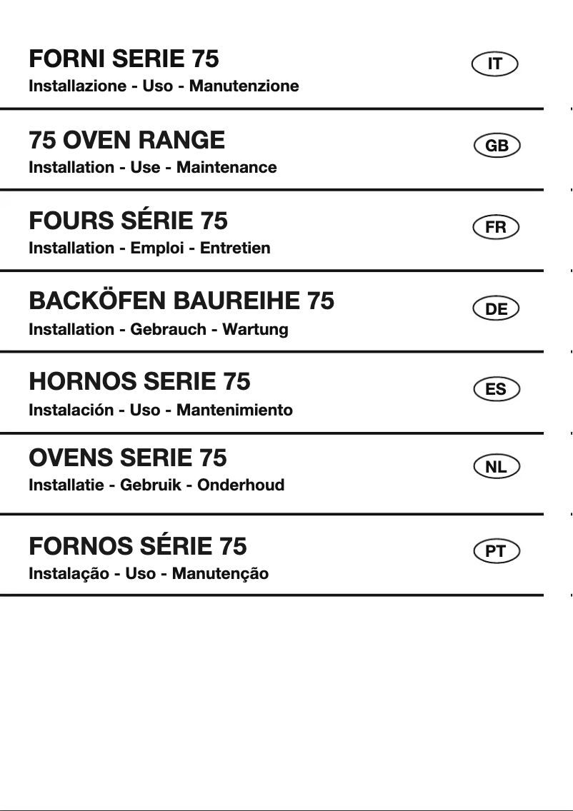 Page n°1 - Manuel utilisateur Fulgor Milano FUTO 7509 MT IX
