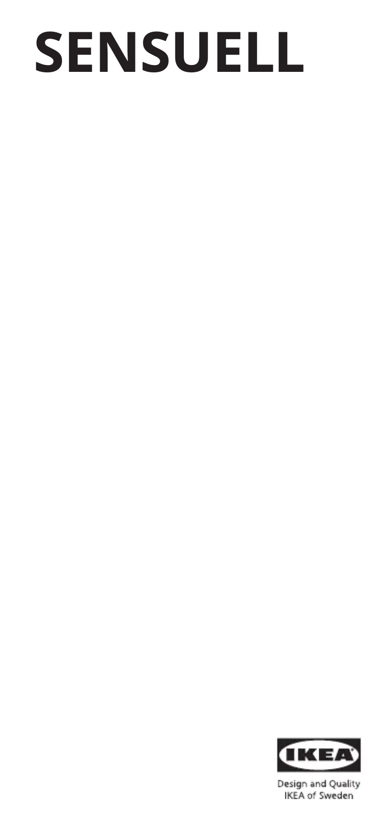 Image de la première page du manuel de l'appareil SENSUELL 703.245.48