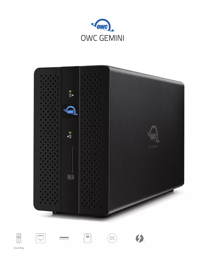 Page n°1 - Manuel utilisateur OWC Gemini