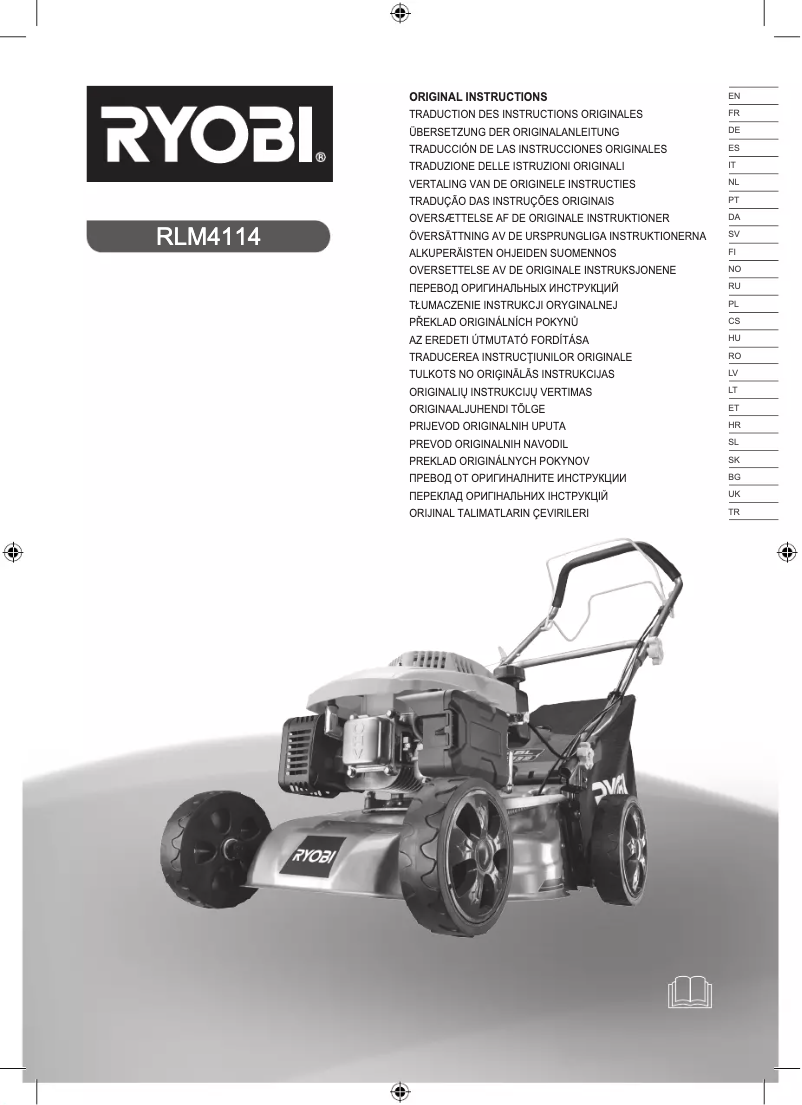 Page 1 de la notice Manuel utilisateur RYOBI RLM4114