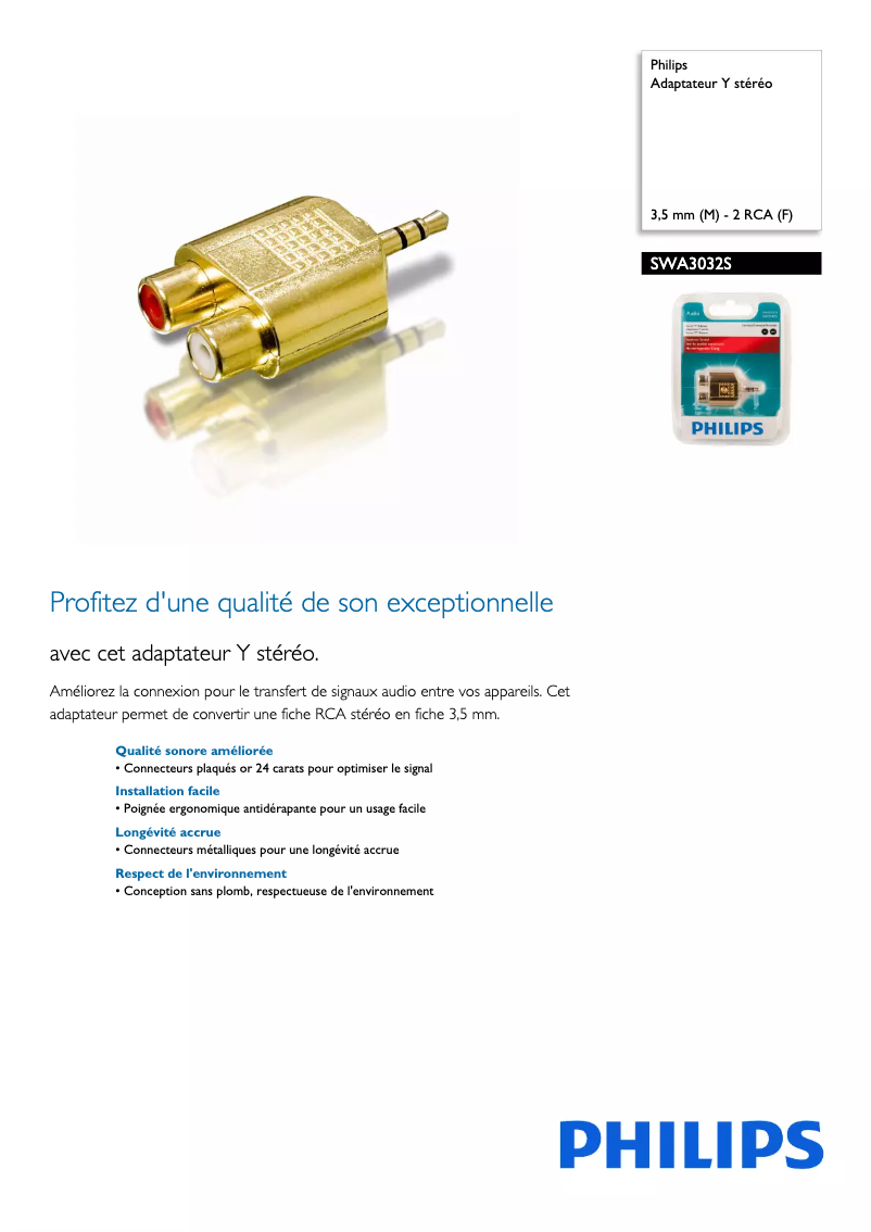 First page image of the manual for SWA3032S