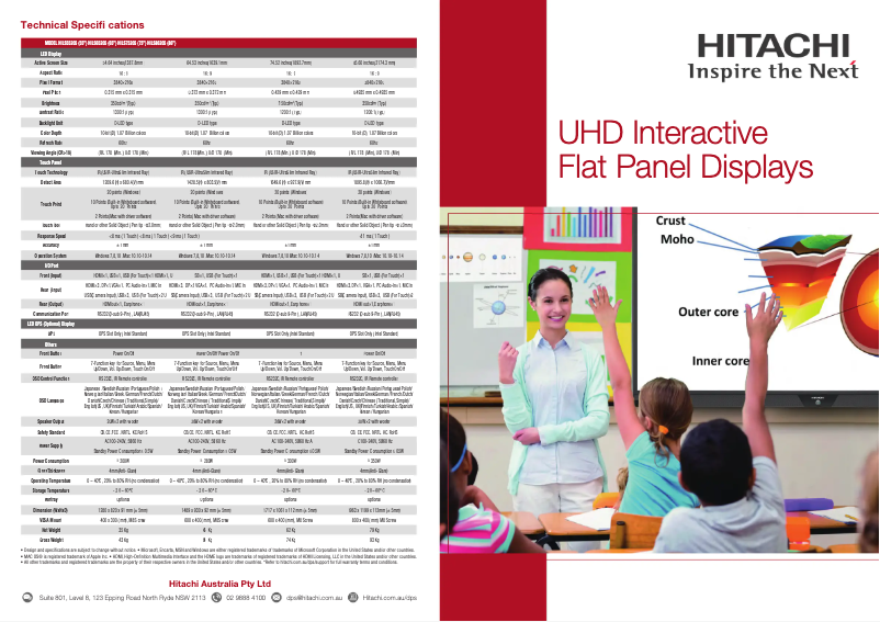 Page 1 de la notice Brochure Hitachi HILS65205