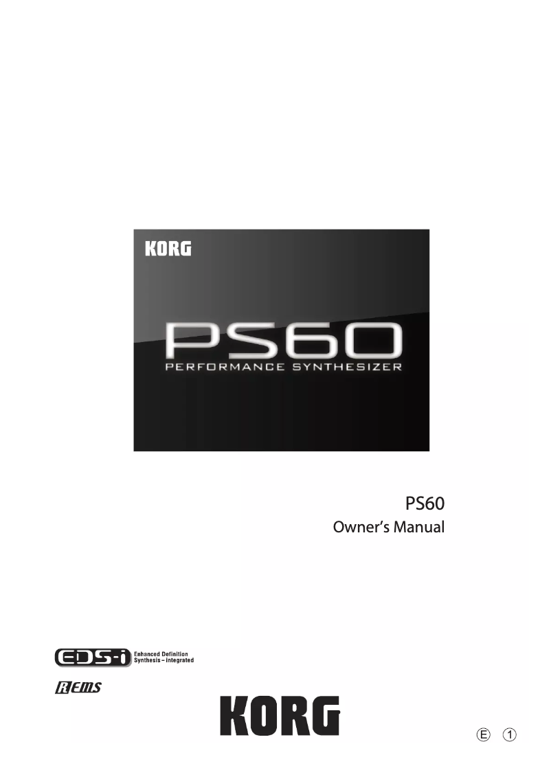 Page n°1 - Manuel utilisateur Korg PS60