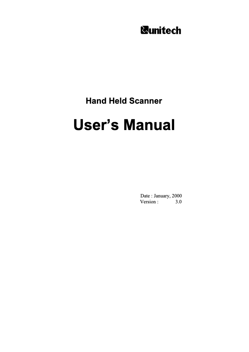 Page 1 of the manual User Manual Unitech MS330