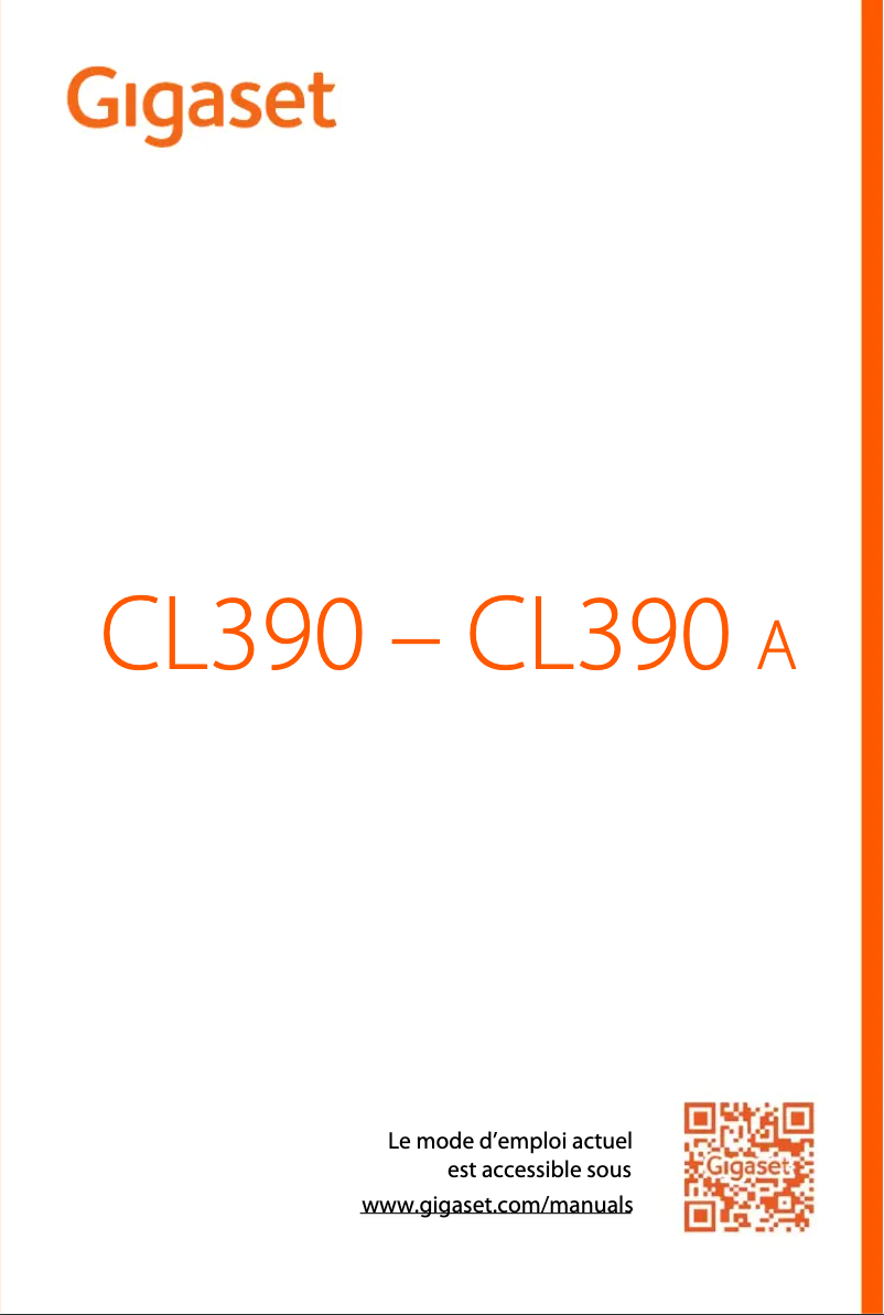 Page n°1 - Manuel utilisateur Gigaset CL390A