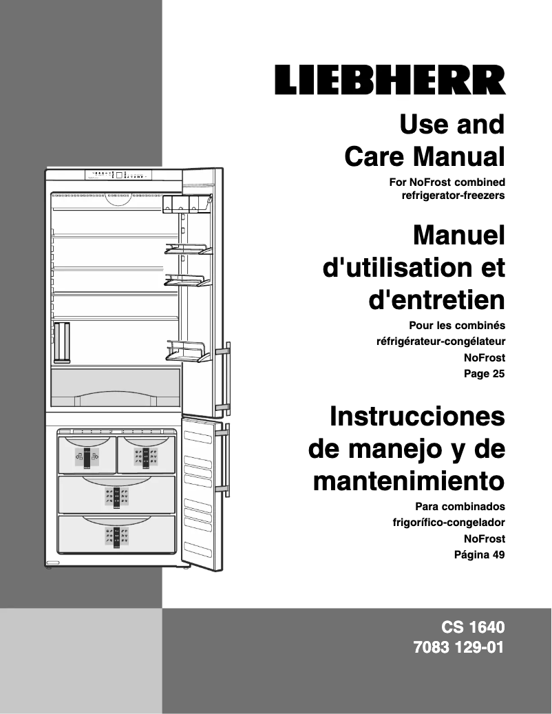 Page n°1 - Manuel utilisateur Liebherr CS 1640