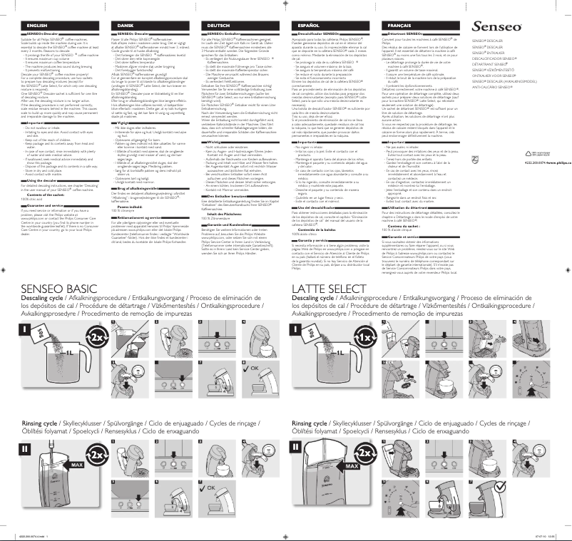 Page 1 de la notice Manuel utilisateur Philips HD7012