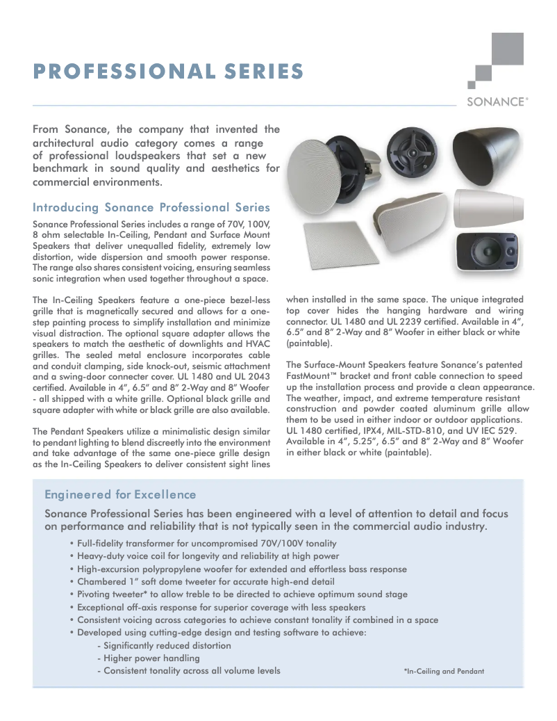 Page n°1 - Brochure Sonance PS-P83WT