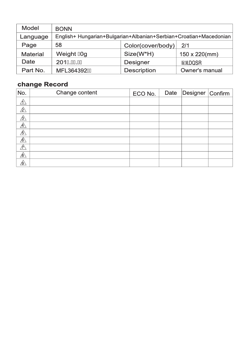 Image de la première page du manuel de l'appareil V-CP983STU
