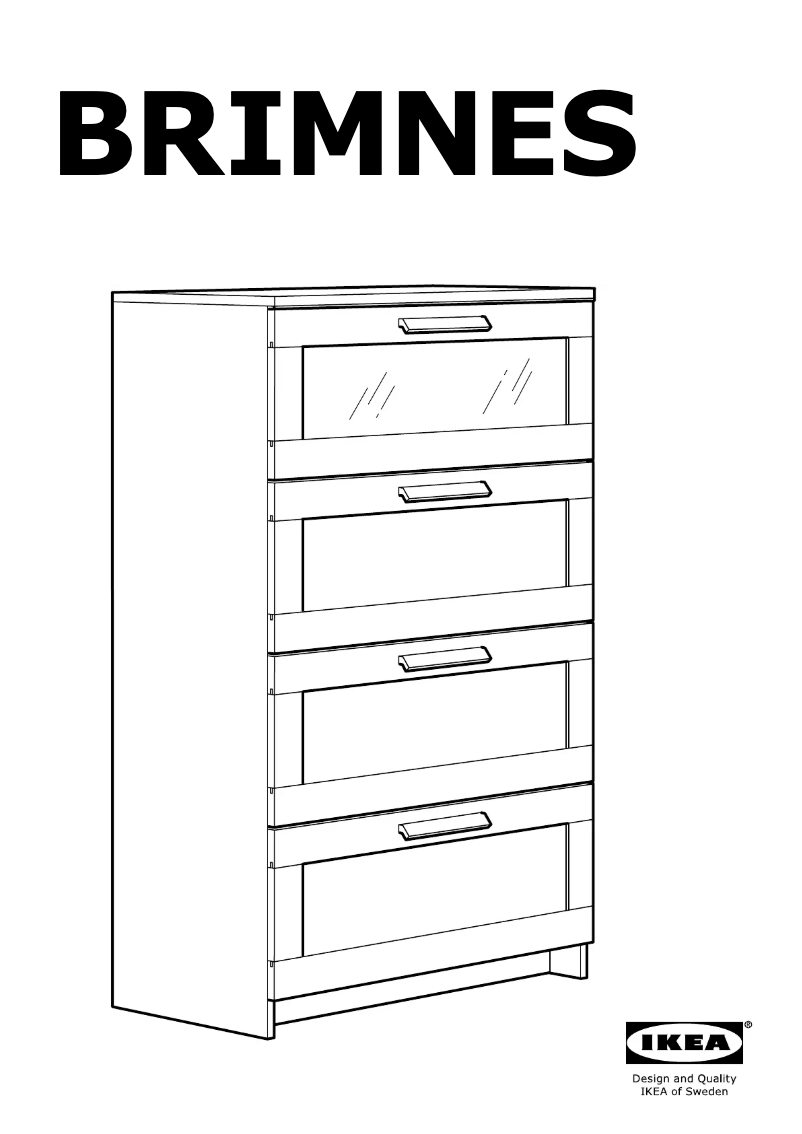 Página 1 del manual Manual de usuario Ikea BRIMNES (4 drawers)