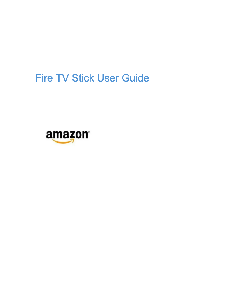 Page n°1 - Manuel utilisateur Amazon Fire TV Stick