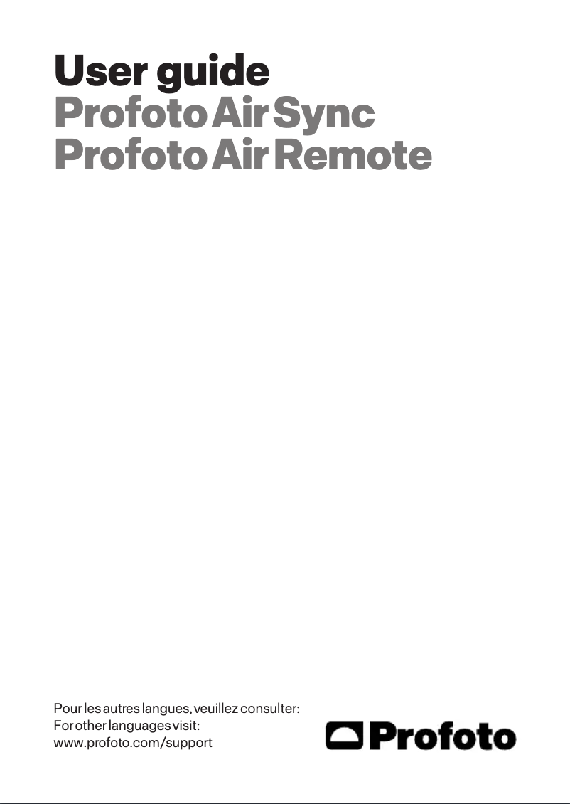 Page n°1 - Manuel utilisateur Profoto Air Remote