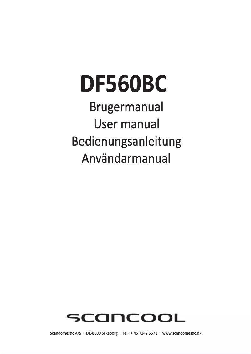 Page n°1 - Manuel utilisateur Scancool DF560BC