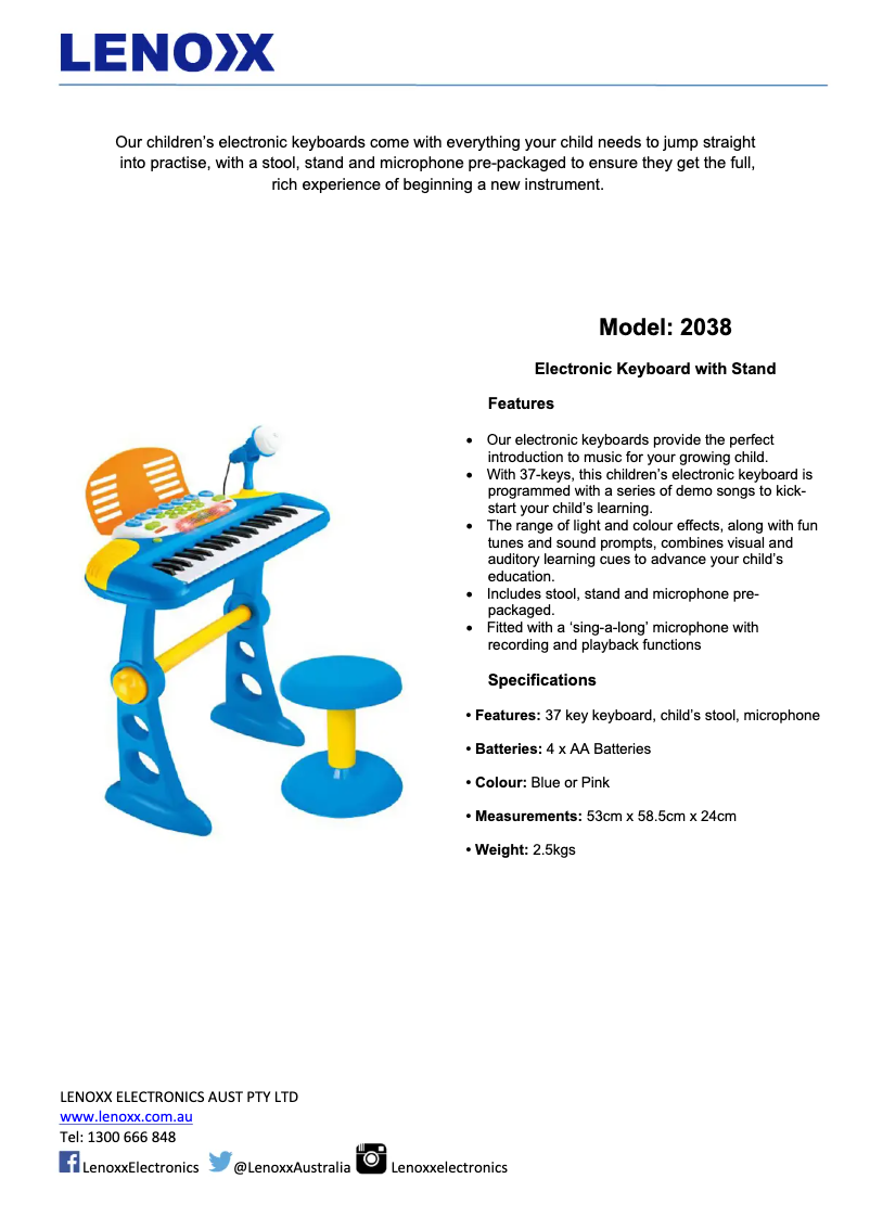 Image de la première page du manuel de l'appareil 2038