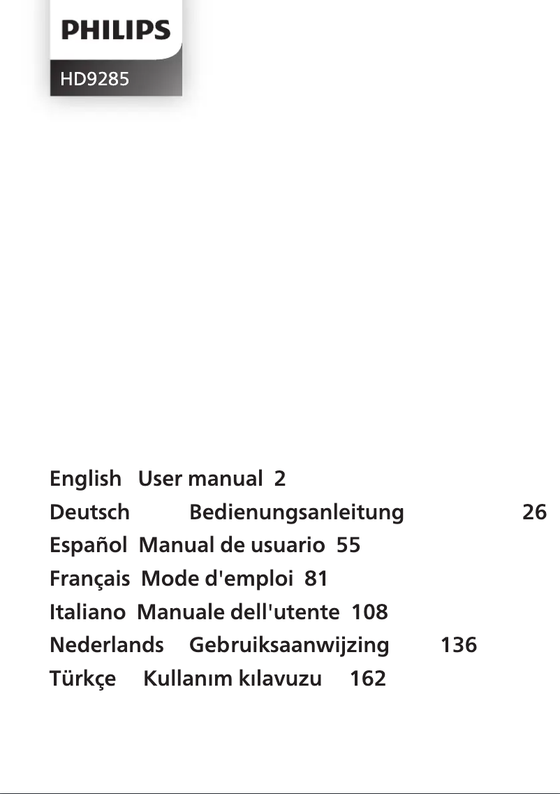 Page n°1 - Manuel utilisateur Philips Airfryer XXL Connected HD9285