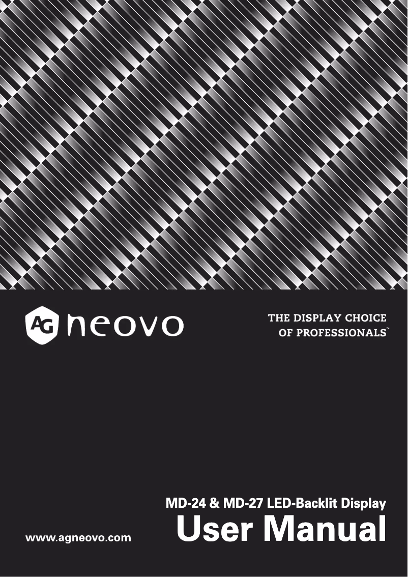 Page 1 de la notice Manuel utilisateur AG Neovo MD-27