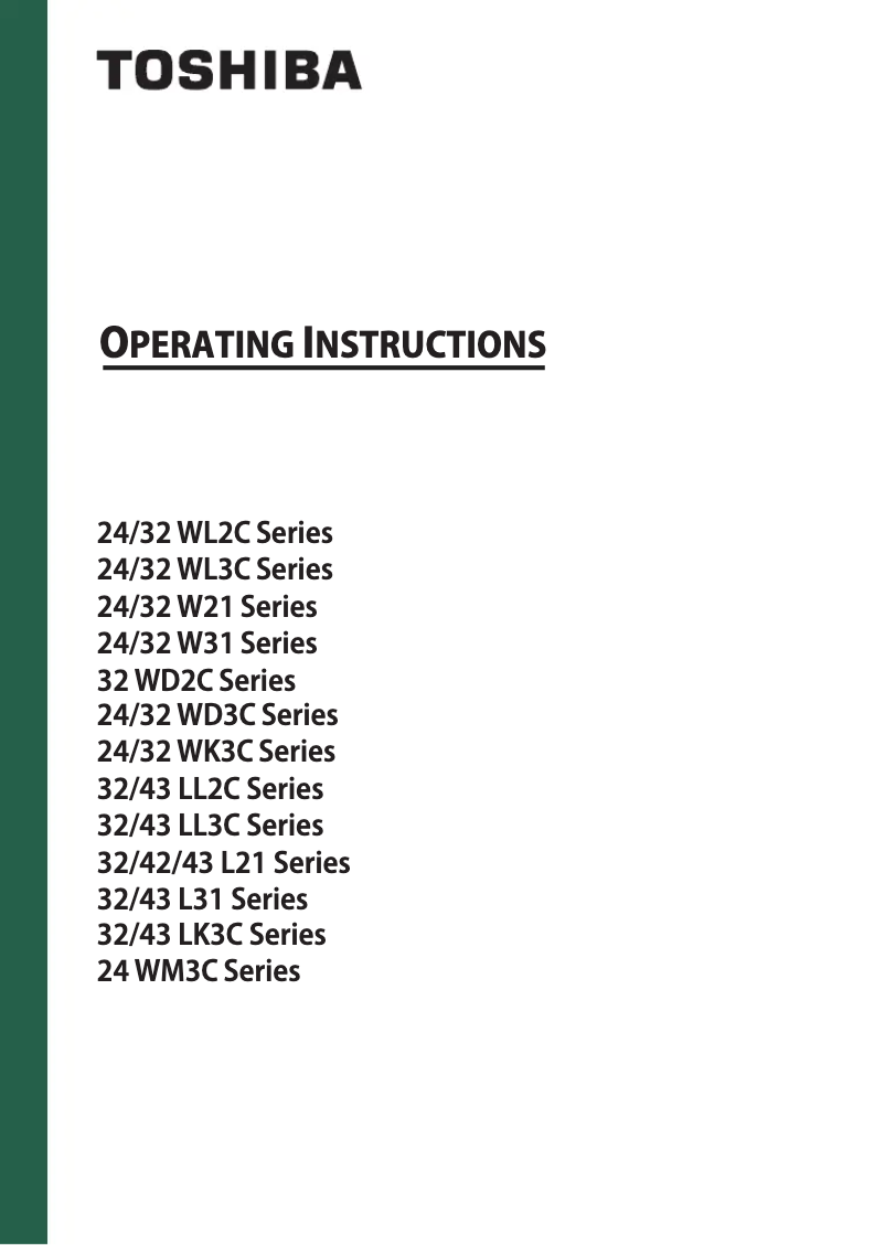 Page 1 de la notice Manuel utilisateur Toshiba 24WK3C63DA