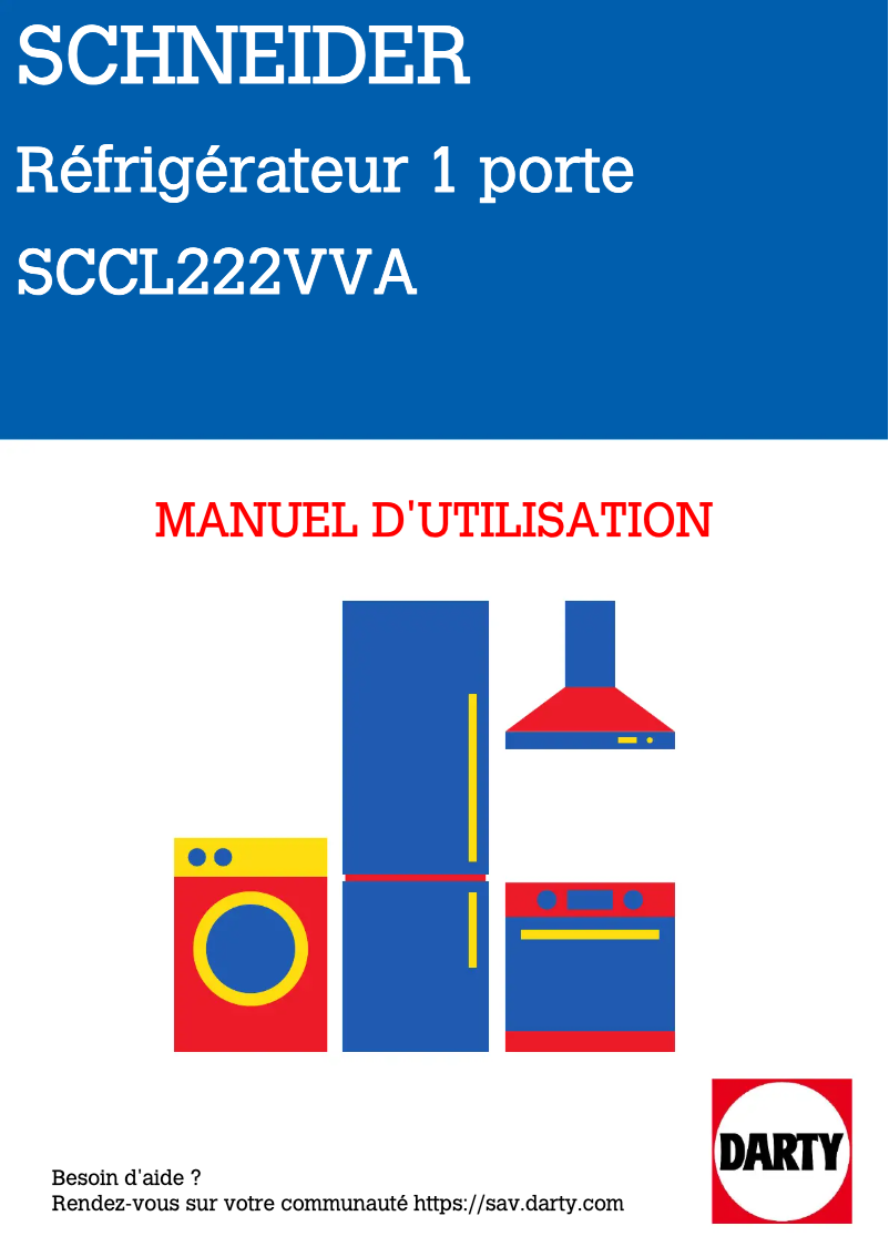 Image de la première page du manuel de l'appareil SCCL222VVA