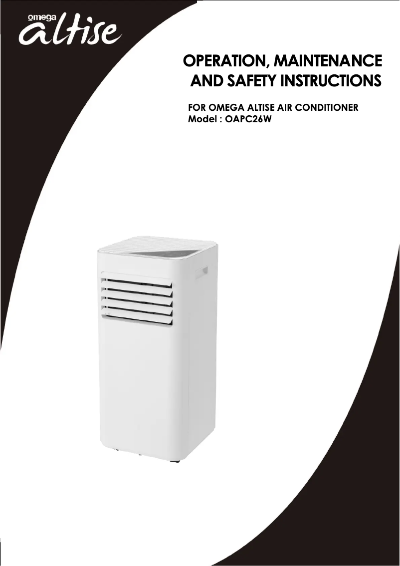 Page n°1 - Manuel utilisateur Omega Altise OAPC26W