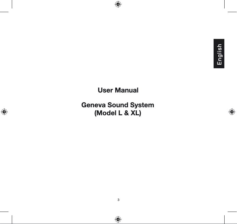 Page 1 de la notice Manuel utilisateur Geneva Model XL