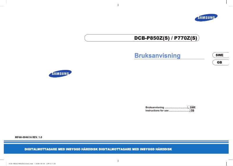 Página 1 del manual Manual de usuario Samsung DCB-P850Z