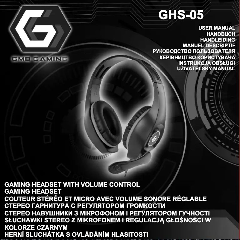 Page n°1 - Manuel utilisateur GMB Gaming GHS-05