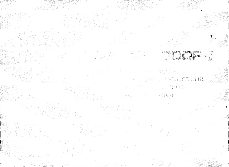 Image de la première page du manuel de l'appareil VF1000F II (1985)