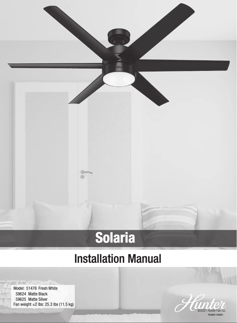 Página 1 del manual Manual de usuario Hunter Solaria 51476