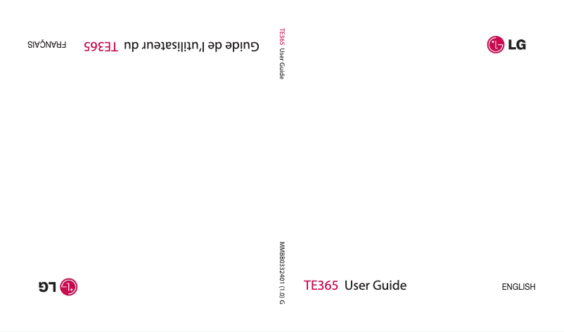 Image de la première page du manuel de l'appareil TE365