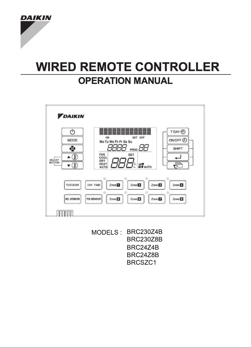 Imagen de la primera página del manual del dispositivo BRC230Z4B